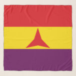 International Brigades Flag (Spanish Civil War) Scarf<br><div class="desc">This design features the flag of the International Brigades, which were military units set up to assist the Popular Front government of the Second Spanish Republic during the Spanish Civil War. It is estimated that around 50, 000 volunteers served in the International Brigades, of whom 15, 000 died in conflict....</div>