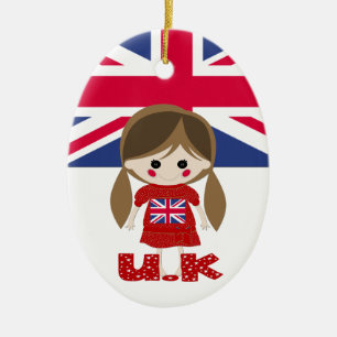 International - British Girl - SRF Ceramic Ornament