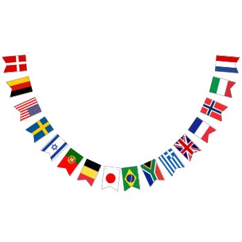 International Bunting Flag Garland On A String by iprint at Zazzle