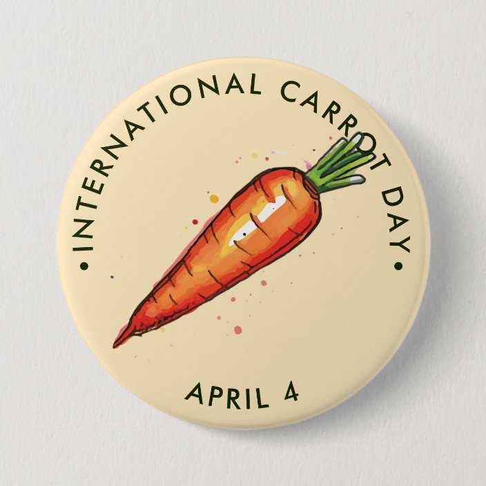 International Carrot Day Watercolor Carrot Button Zazzle Com It is a vegetable packed with amazing nutrients having a delicious taste and crunchy texture.