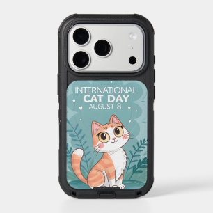 International Cat Day Cute Whimsical Cat Art iPhone 17 Pro Case