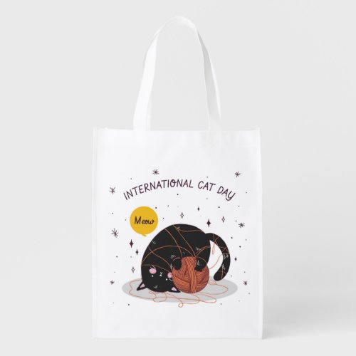 International Cat Day  Grocery Bag