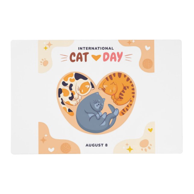 International Cat Day  Placemat (Front)