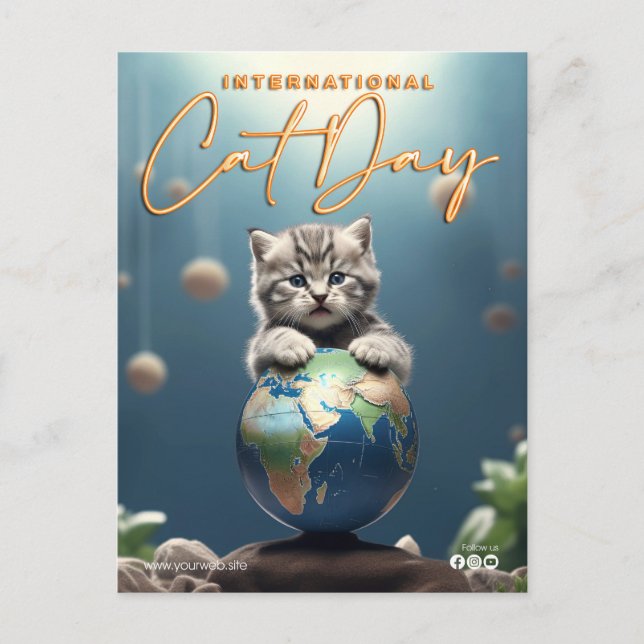International Cat Day  Postcard (Front)
