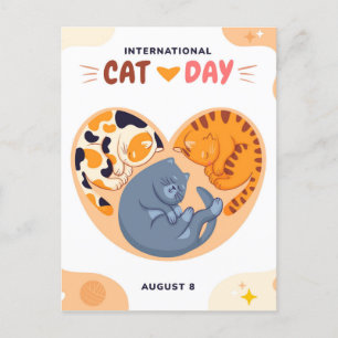 International Cat Day Postcard