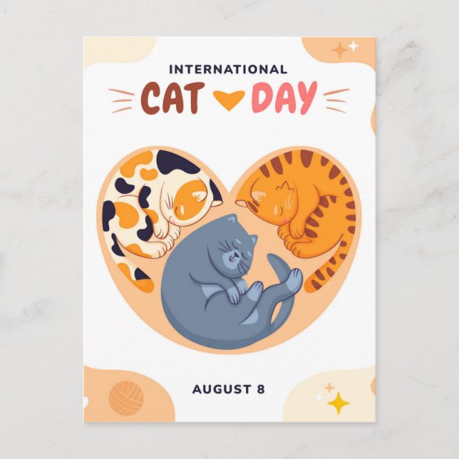 International Cat Day  Postcard (Front)