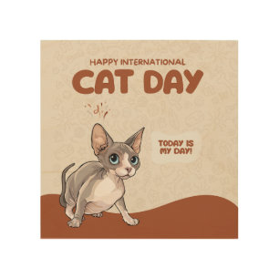 International Cat Day Sphynx Celebration Art