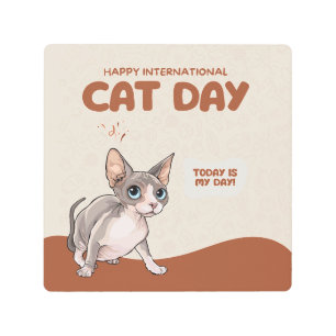International Cat Day Sphynx Celebration Art
