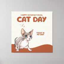 International Cat Day Sphynx Celebration Art