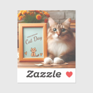 International Cat Day Sticker