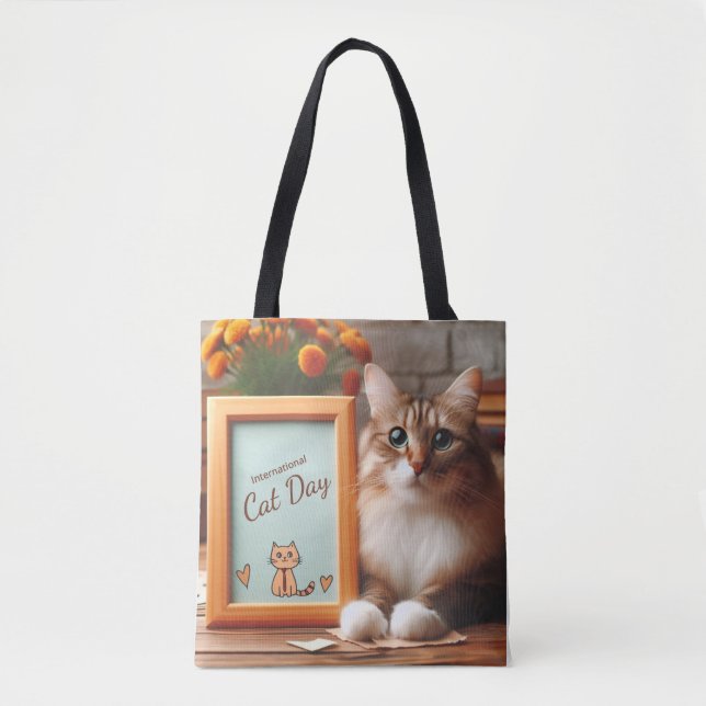 International Cat Day Tote Bag (Front)