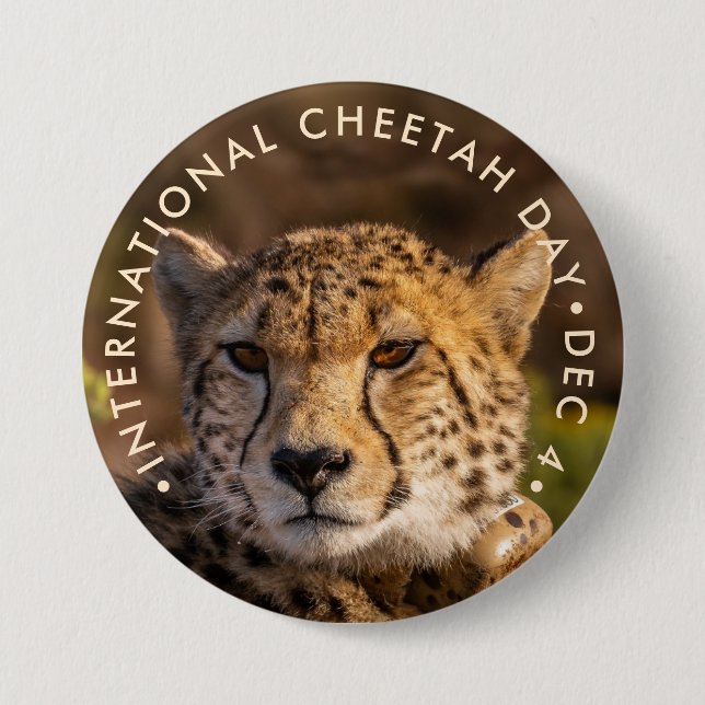 International Cheetah Day Button (Front)
