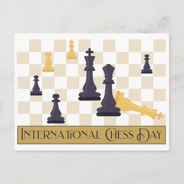 International Chess Day T-Shirt Postcard (Front)