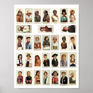 International Children world travel collage sheet Poster