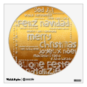 International Christmas Greeting Wall decal 1