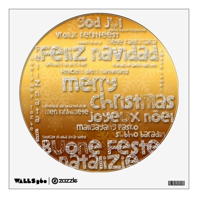 International Christmas Greeting Wall decal 1 (Front)
