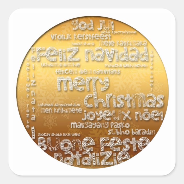 International Christmas Navidad Greeting S Sticker (Front)