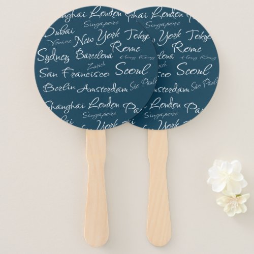 International Cities  Hand Fan