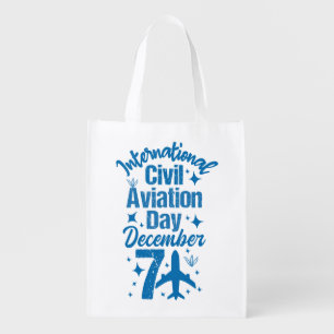 International Civil Aviation Day December 7 Grocery Bag