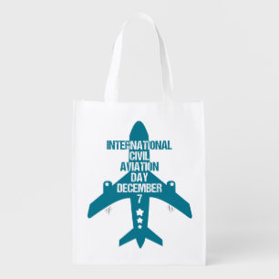 International Civil Aviation Day December 7 Grocery Bag