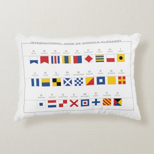 International Code of Signals Alphabet Decorative Pillow