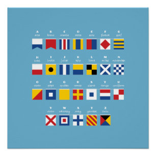 International Code of Signals Alphabet Poster