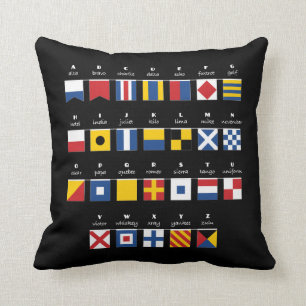 International Code of Signals Alphabet Throw Pillow