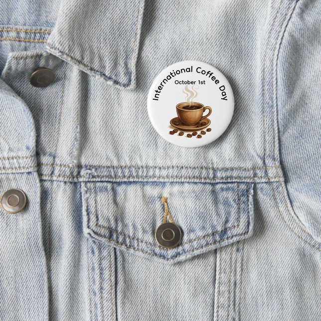 International Coffee Day Celebration Button (In Situ)