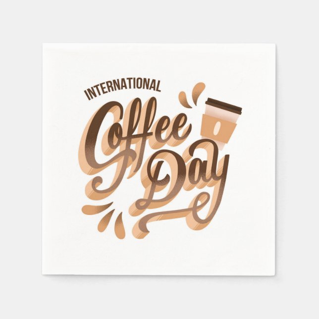 International Coffee Day Napkins (Front)