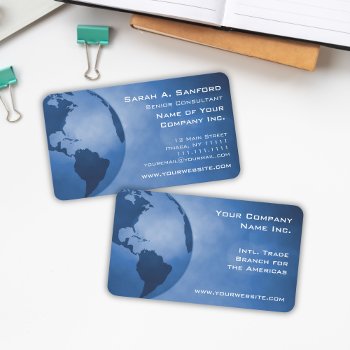 International Commerce Americas Branch Business Card by VillageDesign at Zazzle