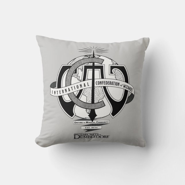 International Confederation of Wizards Logo Throw Pillow (Front)