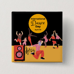 International Dance Day World Dance Day Button