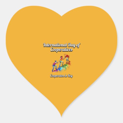 International Day of Cooperatives  Heart Sticker