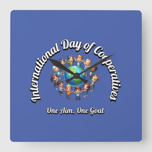 International Day of Cooperatives One Goal Square Wall Clock