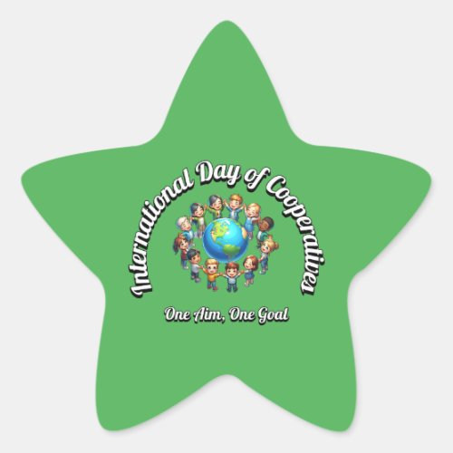 International Day of Cooperatives One Goal Star Sticker
