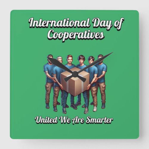 International Day of Cooperatives Square Wall Clock