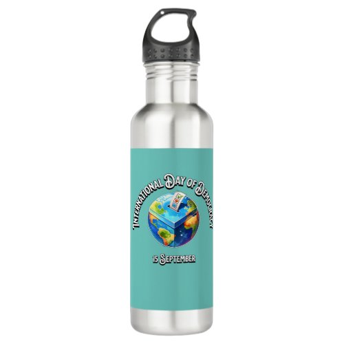 International Day of Democracy 15 September Stainless Steel Water Bottle