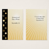 International Day of Peace Profile Card (Front & Back)