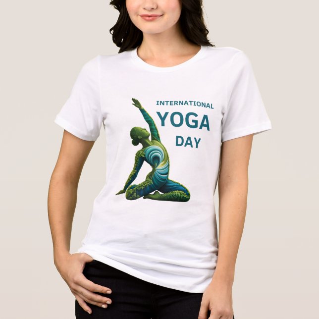 International Day of Yoga Tri-Blend Shirt (Front)