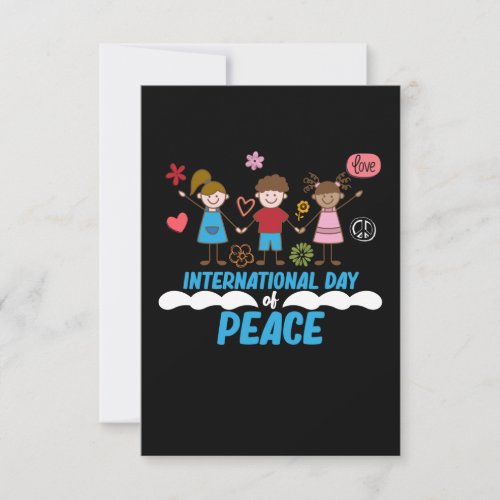 International Day Peace Earth World Peace Day RSVP Card