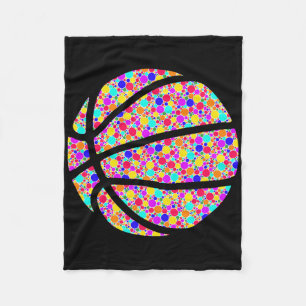 International Dot Day Colorful Dotted Bysketbyll Fleece Blanket
