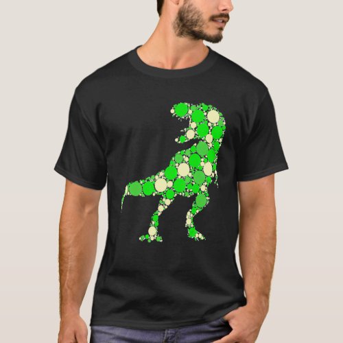 International Dot Day Green Polka Dot Rex Dinosaur T_Shirt