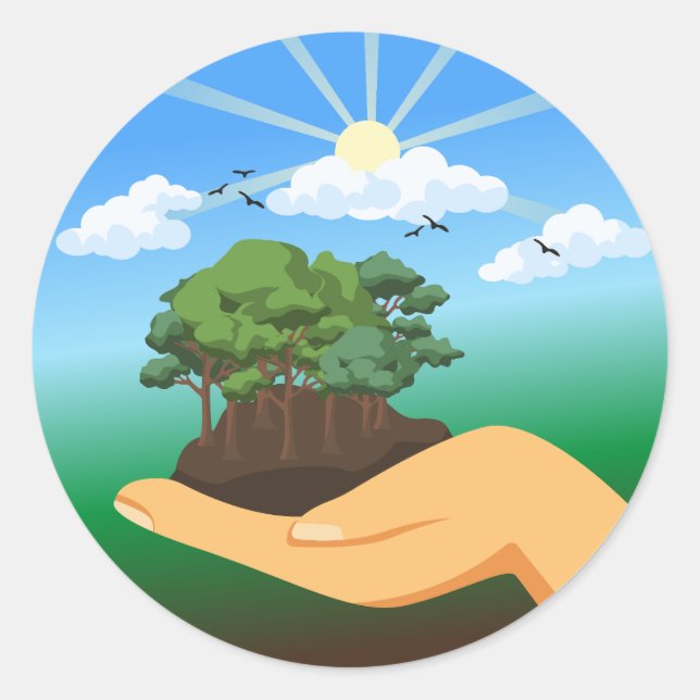 International Earth Day Classic Round Sticker (Front)
