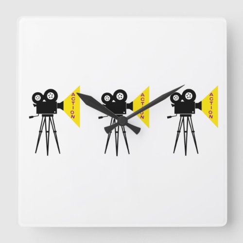 International Film Festival Best Gift Great Action Square Wall Clock