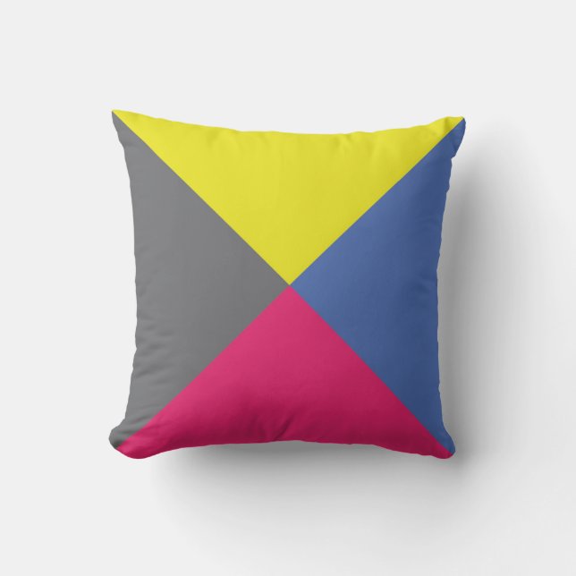 International Flag Code pillow- Letter Z (Zulu) Throw Pillow (Front)