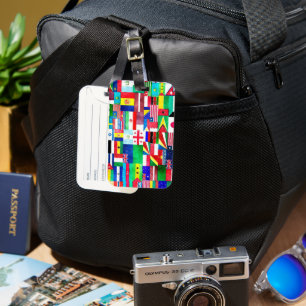 International Flag Collage Luggage Tag