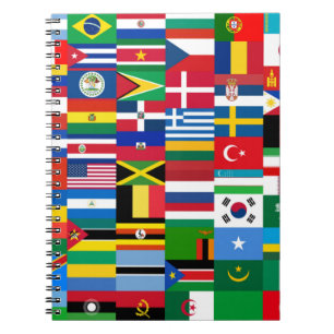 International Flag Collage Notebook