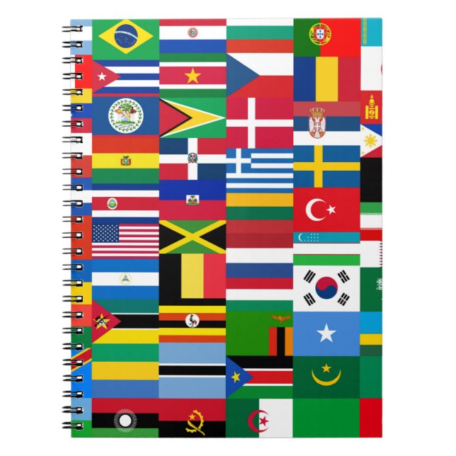 International Flag Collage Notebook (Front)
