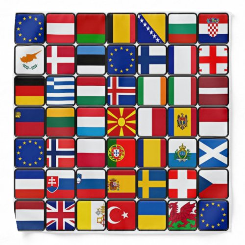 International flag collection world flags bandana