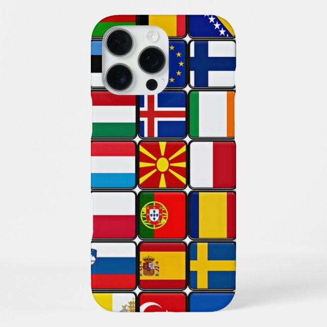 International flag collection, world flags iphone case (Back)